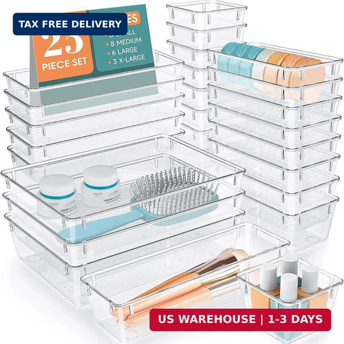 Pcs clear plastic drawer - 25,