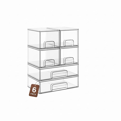 Tipgo clear stackable storage - clear,