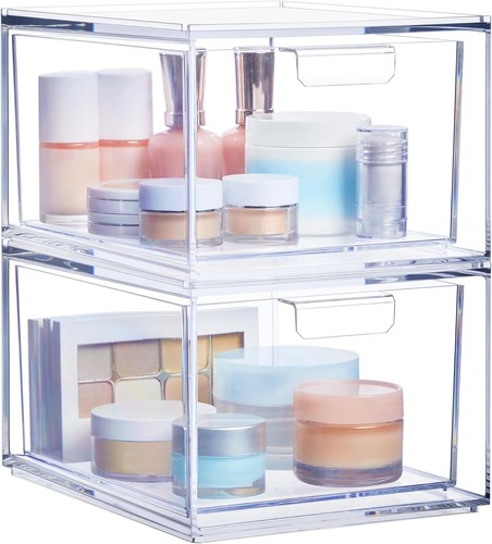 Audrey stackable clear bin - clear,