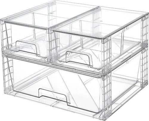 Clear stackable storage - clear,