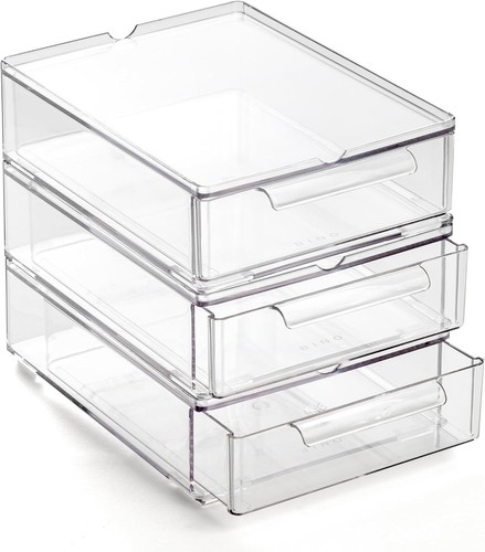 Clear stackable storage - stackable,