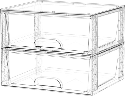 Clear stackable storage - stackable,