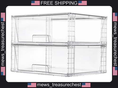 Plastic storage drawers pack - plastic,